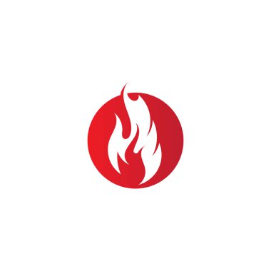 Yangın alev Logo şablonu vektör simge petrol, gaz ve enerji logo