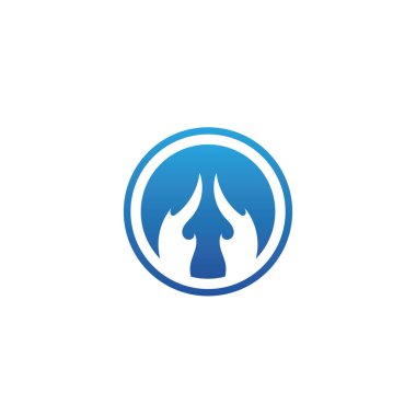 Mavi gaz Logo Şablonu vektör ikonu Petrol, gaz ve enerji