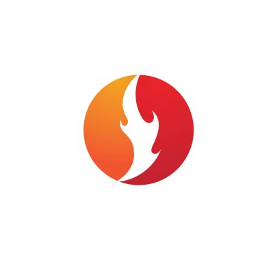 Yangın alev Logo şablonu vektör simge petrol, gaz ve enerji logo