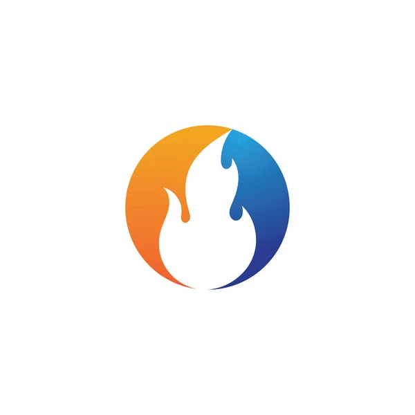 Fire flame Logo Template vector icon Oil, gas and energy logo — Stock Vector