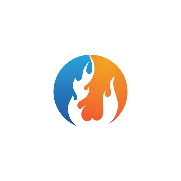 Fire flame Logo Template vector icon Oil, gas and energy logo — Stock Vector