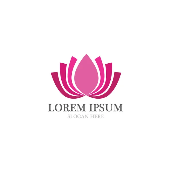 Lotus flower logo and symbol vector — Stock Vector