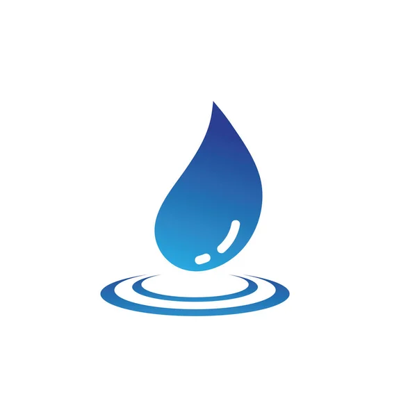 Modèle de logo de goutte d'eau vecteur — Image vectorielle