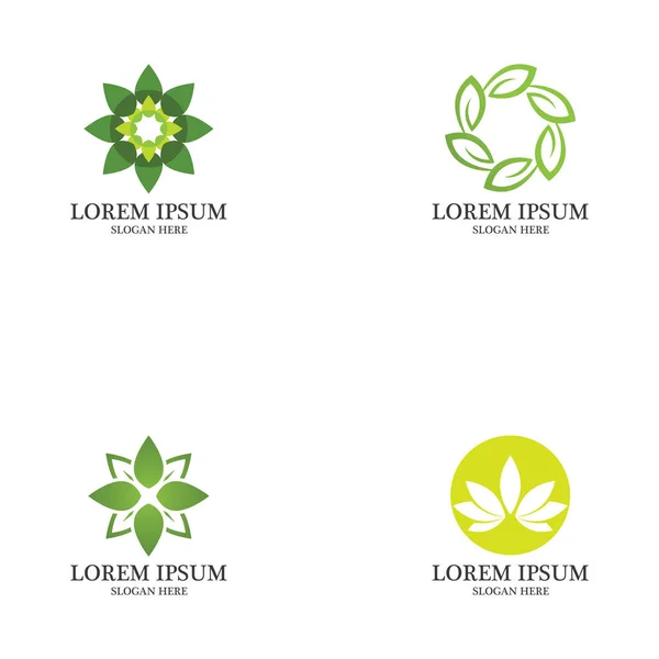 Green leaf logo ecology nature element — Stock Vector