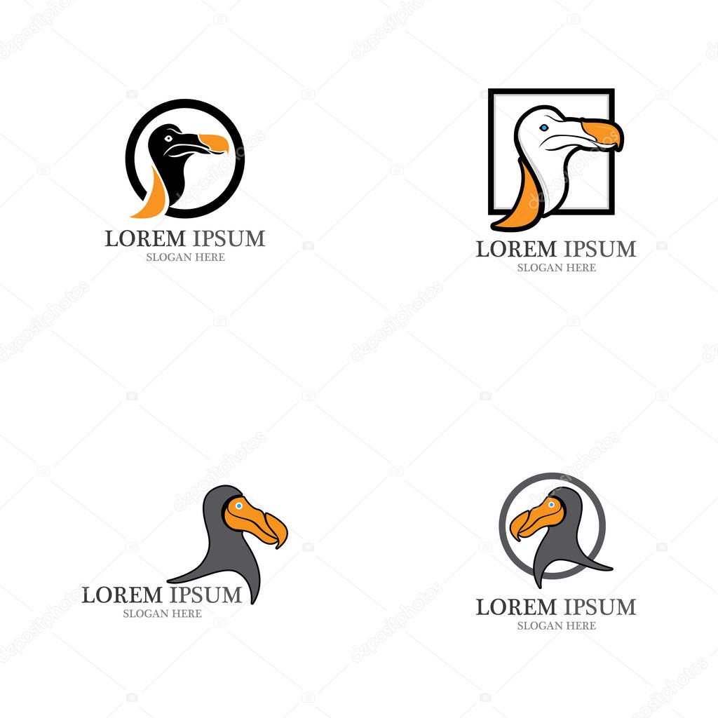 Dodo bird logo and symbol vector icon