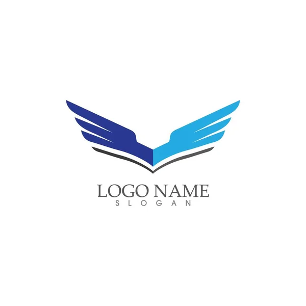 Wing Falcon Logo Plantilla vector — Vector de stock