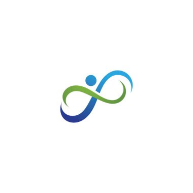 Eğlenceli insanlar sağlıklı hayat Logo şablonu 