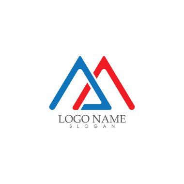 M harfi logo şablonu