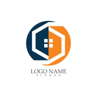 Ev ve ev, Emlak ve İnşaat Logosu 