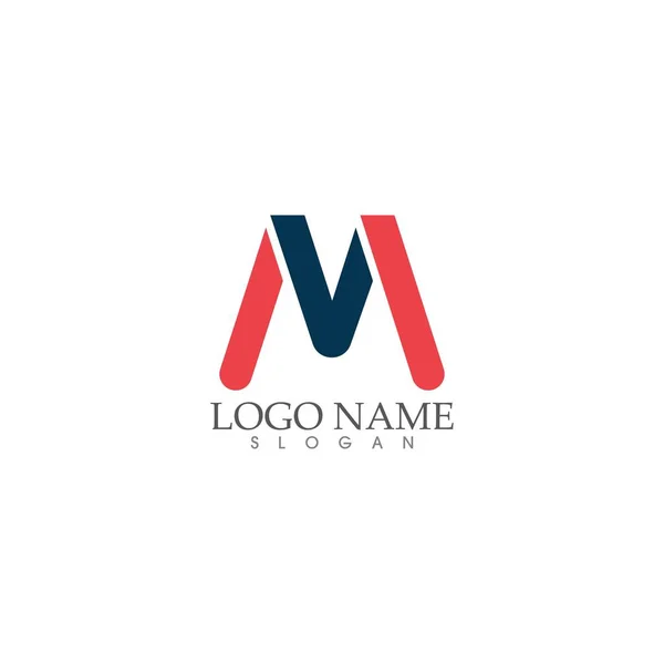 M plantilla de logotipo letra — Vector de stock