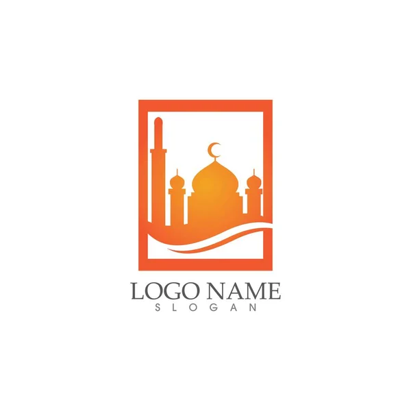 Mosque Moslem icon vector Illustration design — Stock Vector