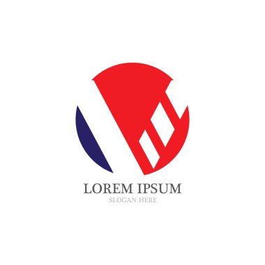 V Logo Şablonu vektör çizimi 