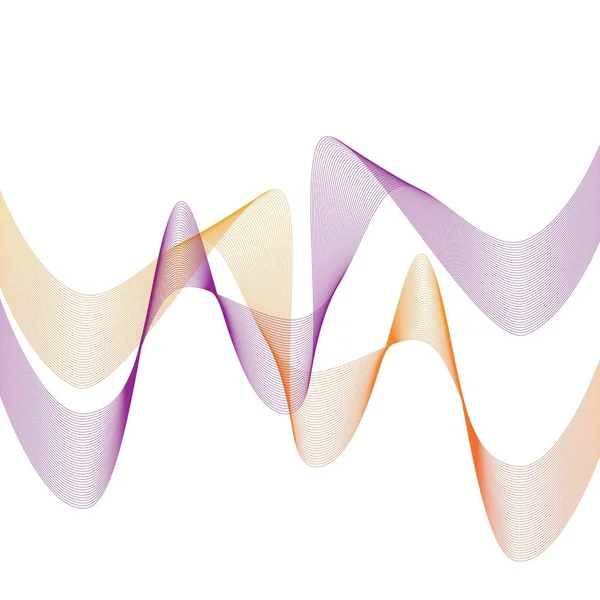 Ondulations ligne gradient vectoriel illustration conception — Image vectorielle