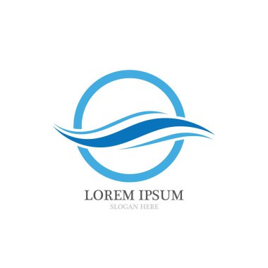 Su dalgası simge vektörü