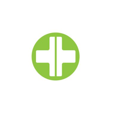 Hastane logosu ve sembolleri şablon simgeleri 