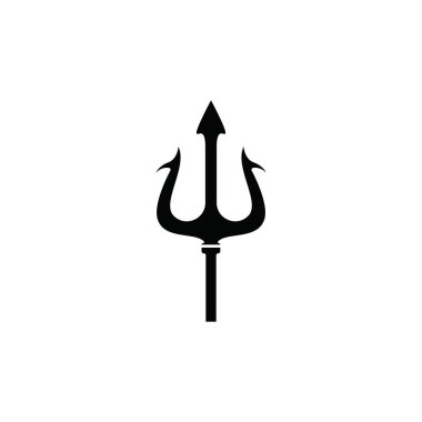 Trident Logo Şablon vektör simgesi