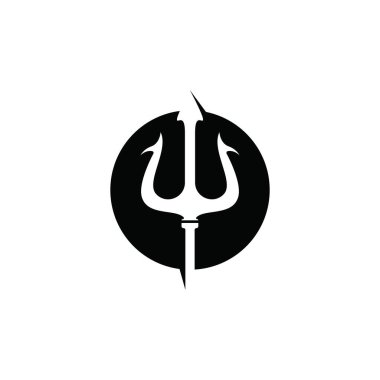 Trident Logo Şablon vektör simgesi