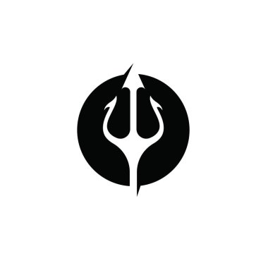 Trident Logo Şablon vektör simgesi