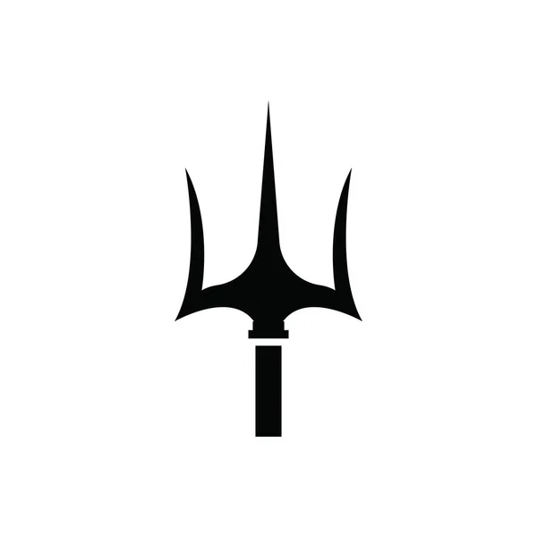 Значок вектора шаблона логотипа Trident — стоковый вектор