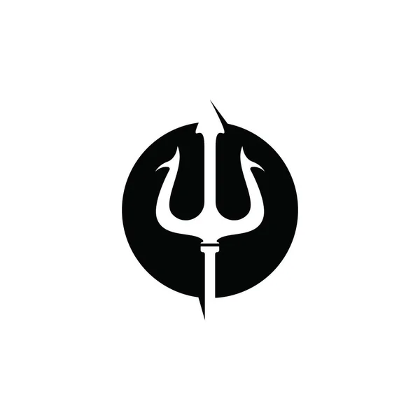 Trident Logo Plantilla icono de vector — Archivo Imágenes Vectoriales