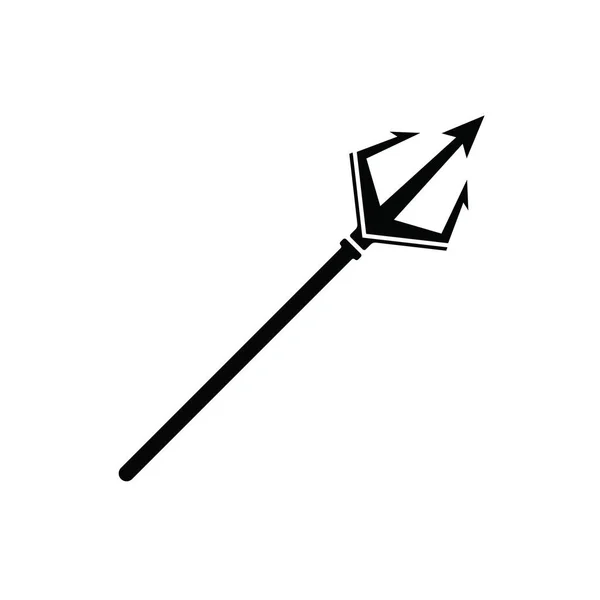 Trident Logo Plantilla icono de vector — Archivo Imágenes Vectoriales