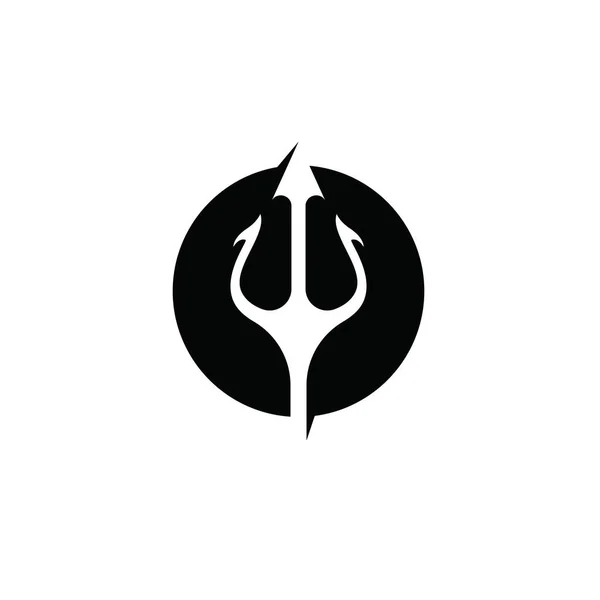 Trident Logo Template vetor ícone — Vetor de Stock