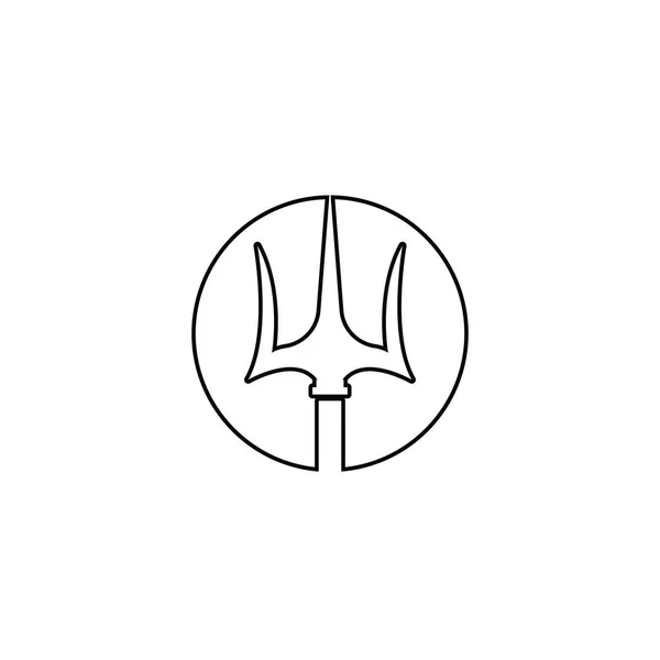 Trident Logo Plantilla icono de vector — Archivo Imágenes Vectoriales