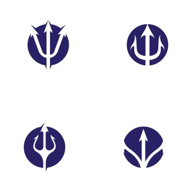 Trident Logo Şablon vektör simgeleri