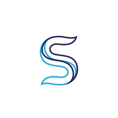  S logosu. Şirket mektup tasarımı. 