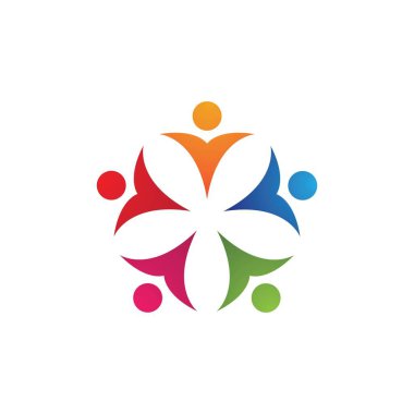 Topluluk üyeleri logo ağı ve sosyal