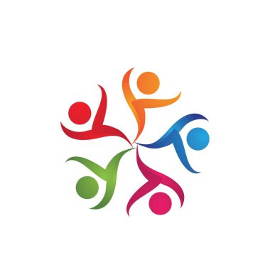 Topluluk üyeleri logo ağı ve sosyal