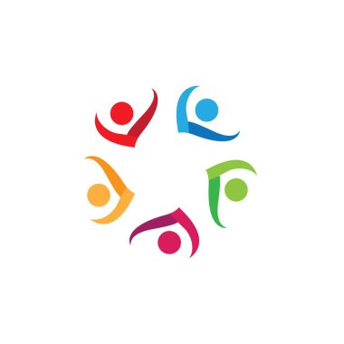 Topluluk üyeleri logo ağı ve sosyal