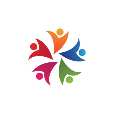 Topluluk üyeleri logo ağı ve sosyal