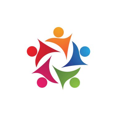 Topluluk üyeleri logo ağı ve sosyal