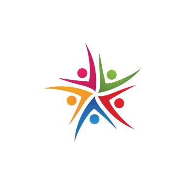 Topluluk üyeleri logo ağı ve sosyal