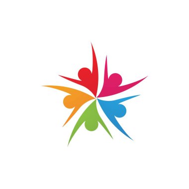 Topluluk üyeleri logo ağı ve sosyal