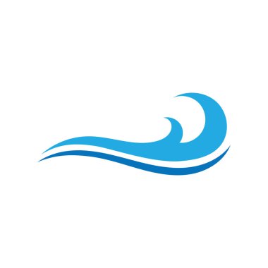 Sea wave logo ocean storm tide waves wavy river vector