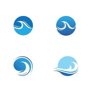 Su dalgası simge vektörü