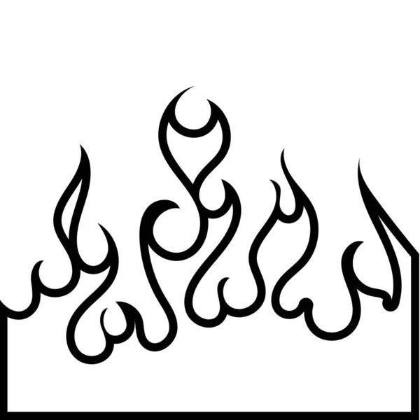 Illustration vectorielle de fond de flamme de feu — Image vectorielle