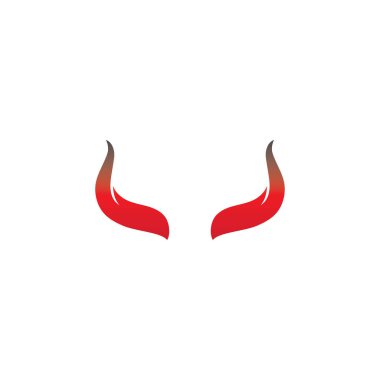 Şeytan boynuzu vektör simge tasarlamak 