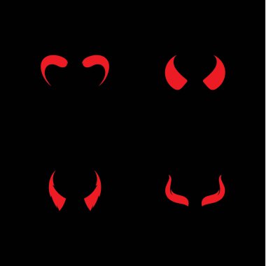 Şeytan boynuzu vektör simge tasarlamak 