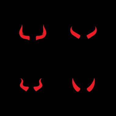Şeytan boynuzu vektör simge tasarlamak 