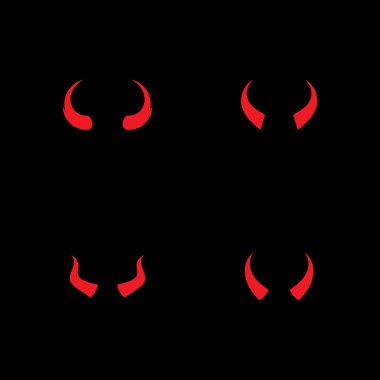 Şeytan boynuzu vektör simge tasarlamak 