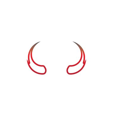 Şeytan boynuzu vektör simge tasarlamak 