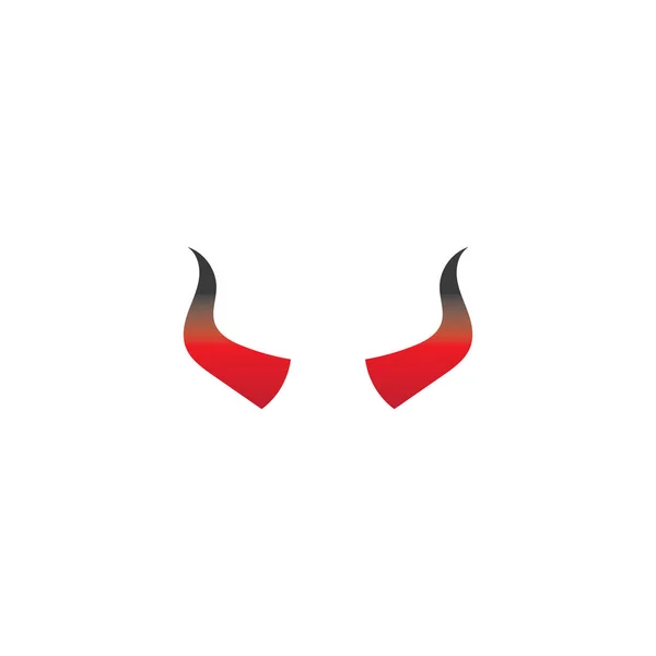 Diablo cuerno Vector icono diseño ilustración — Vector de stock