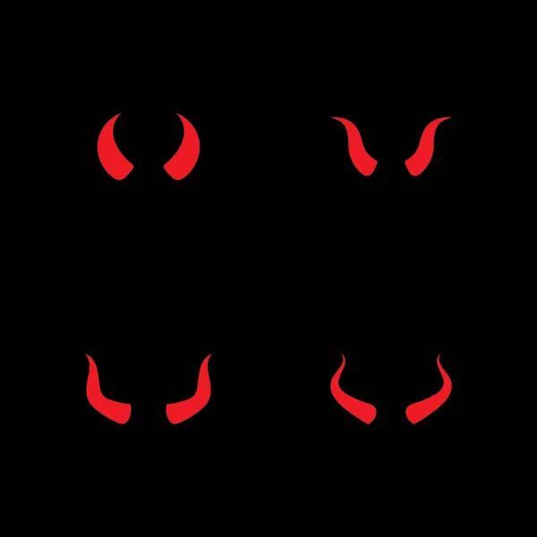 Diablo cuerno Vector icono diseño ilustración — Vector de stock