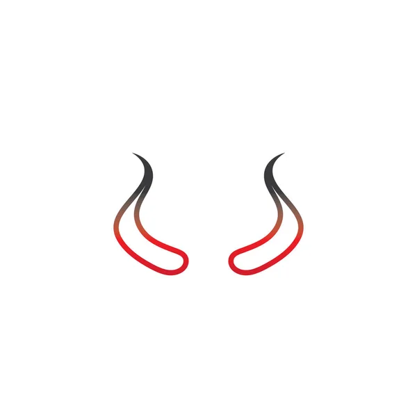 Diabo chifre ícone do vetor design ilustração —  Vetores de Stock