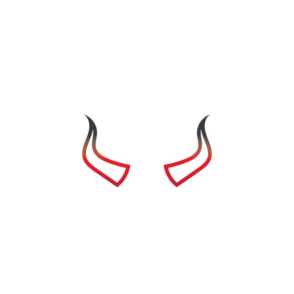 Diabo chifre ícone do vetor design ilustração —  Vetores de Stock