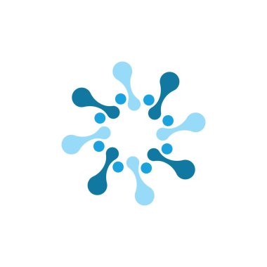 Molekül vektör çizimi tasarımı 