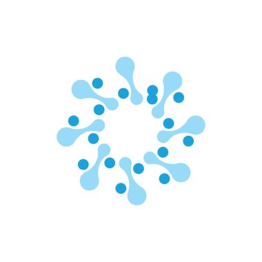 Molekül vektör çizimi tasarımı 